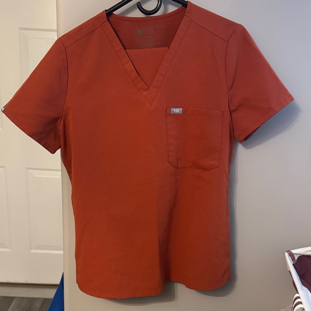 Womens Rust Figs Scrub Set